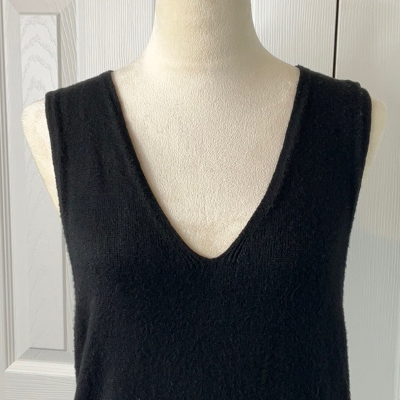 Alchemia Tricot Black Italian Sleeveless V-Neck Maxi Sweater Dress Size S - Picture 8 of 11